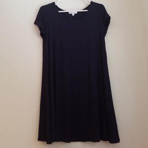 Navy Blue Short Sleeve Dress By Socialite